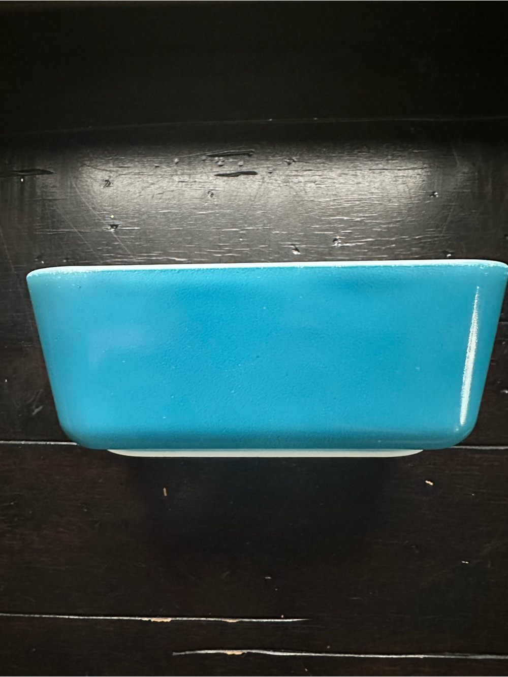 Vintage Pyrex 0502 Blue Refrigerator Dish 1.5 Pt No Lid Primary Blue Fridgie MCM - Picture 4 of 7